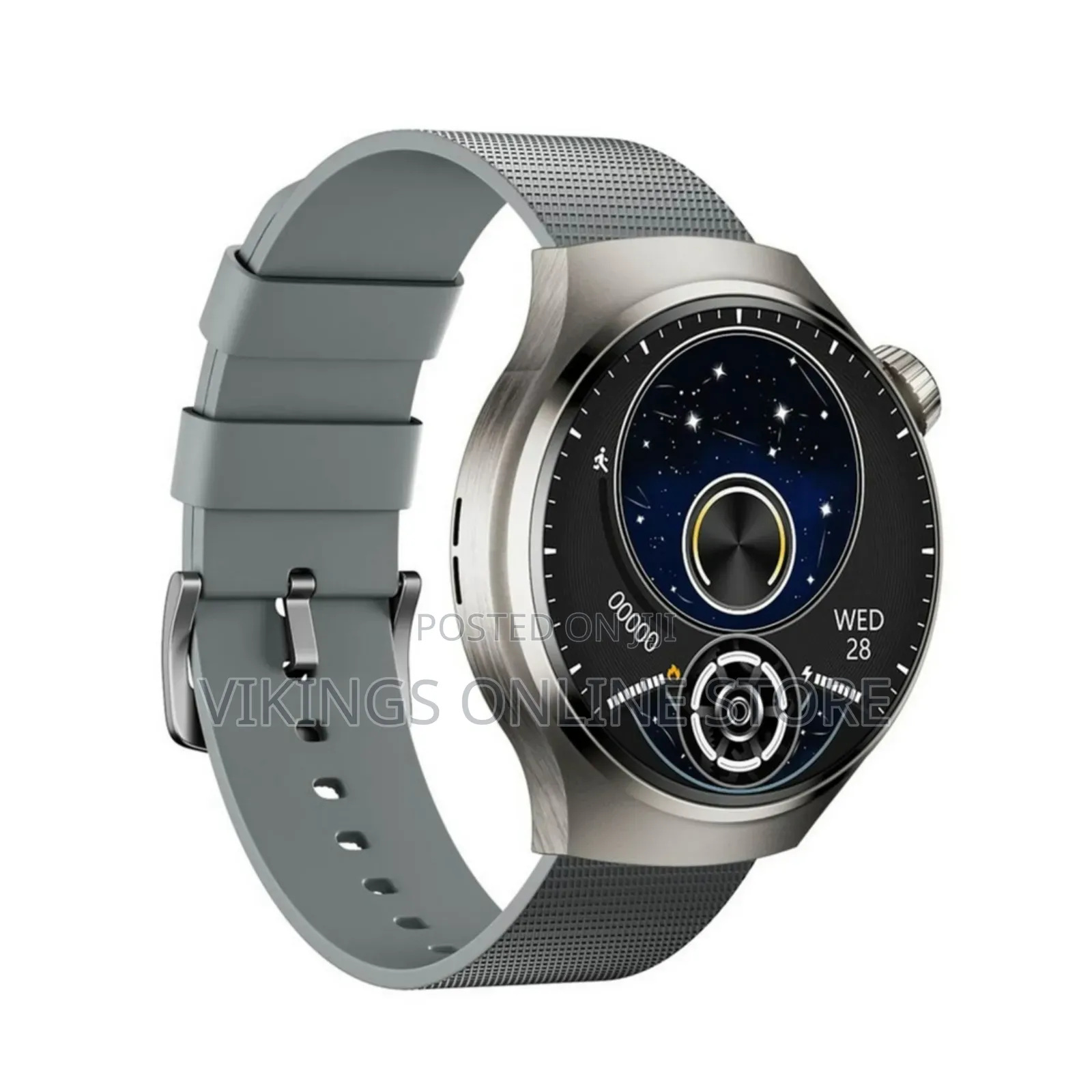 Porodo Smartwatch Sfera Round Titanium Extra Orange Band,