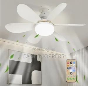 Ceiling Fan 30w With Dimmable Led Light Remote Controller