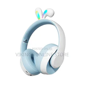 Porodo Kids Wireless Headphone Rabbit Ears Led Lights
