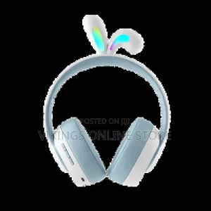 Porodo Kids Wireless Headphone Rabbit Ears Led Lights
