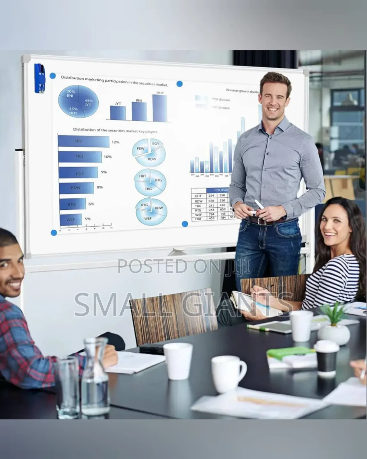 90cmby150cm Double-Sided White Board With Adjustable Stand
