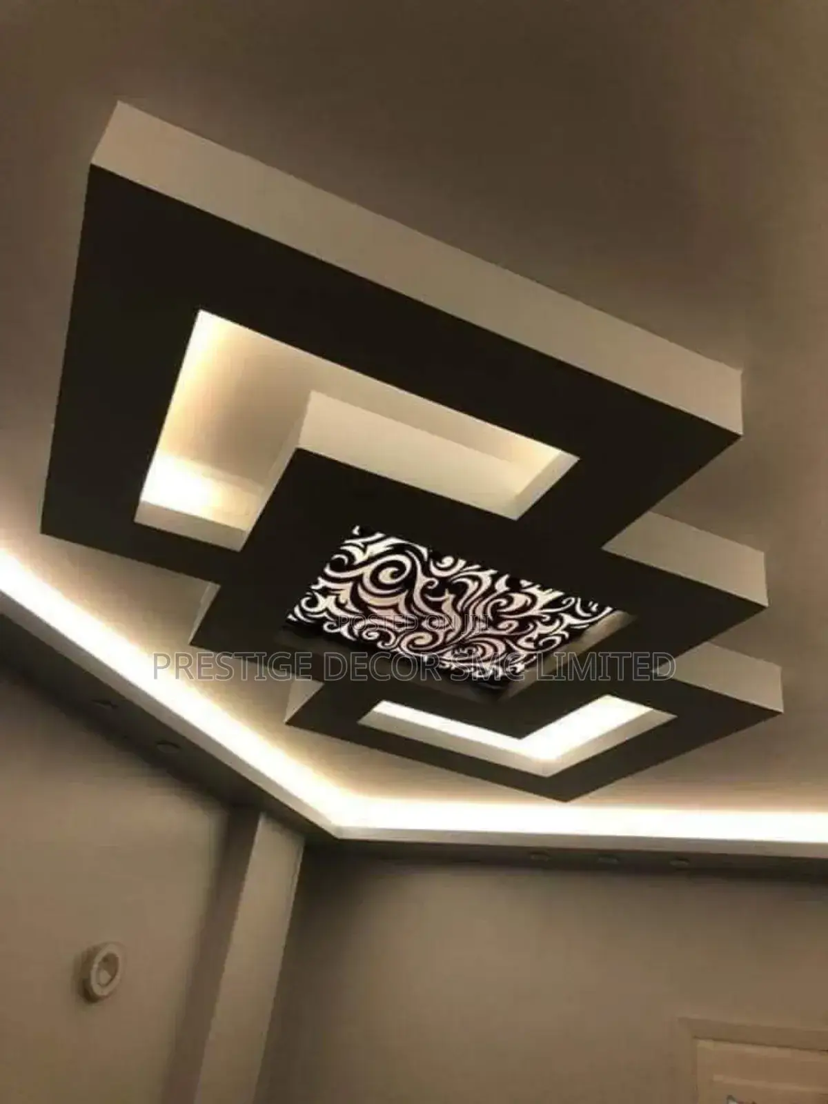 Gypsum Ceiling With CNC Panel