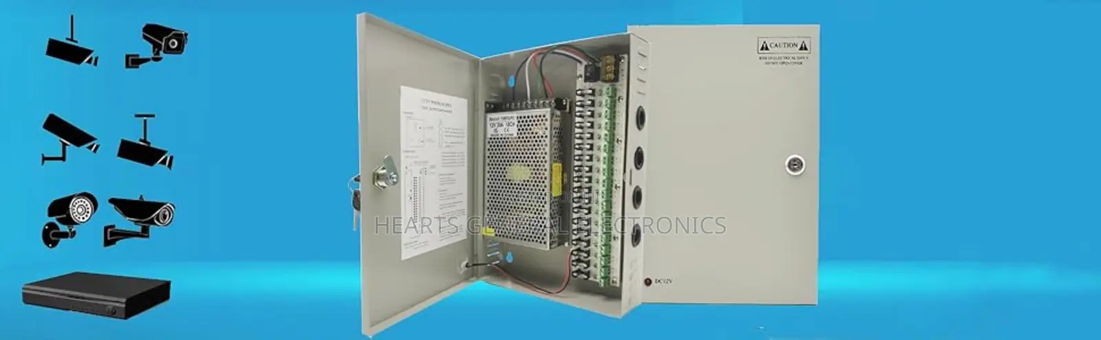 CCTV Power Supply 12v 30amp 18ch