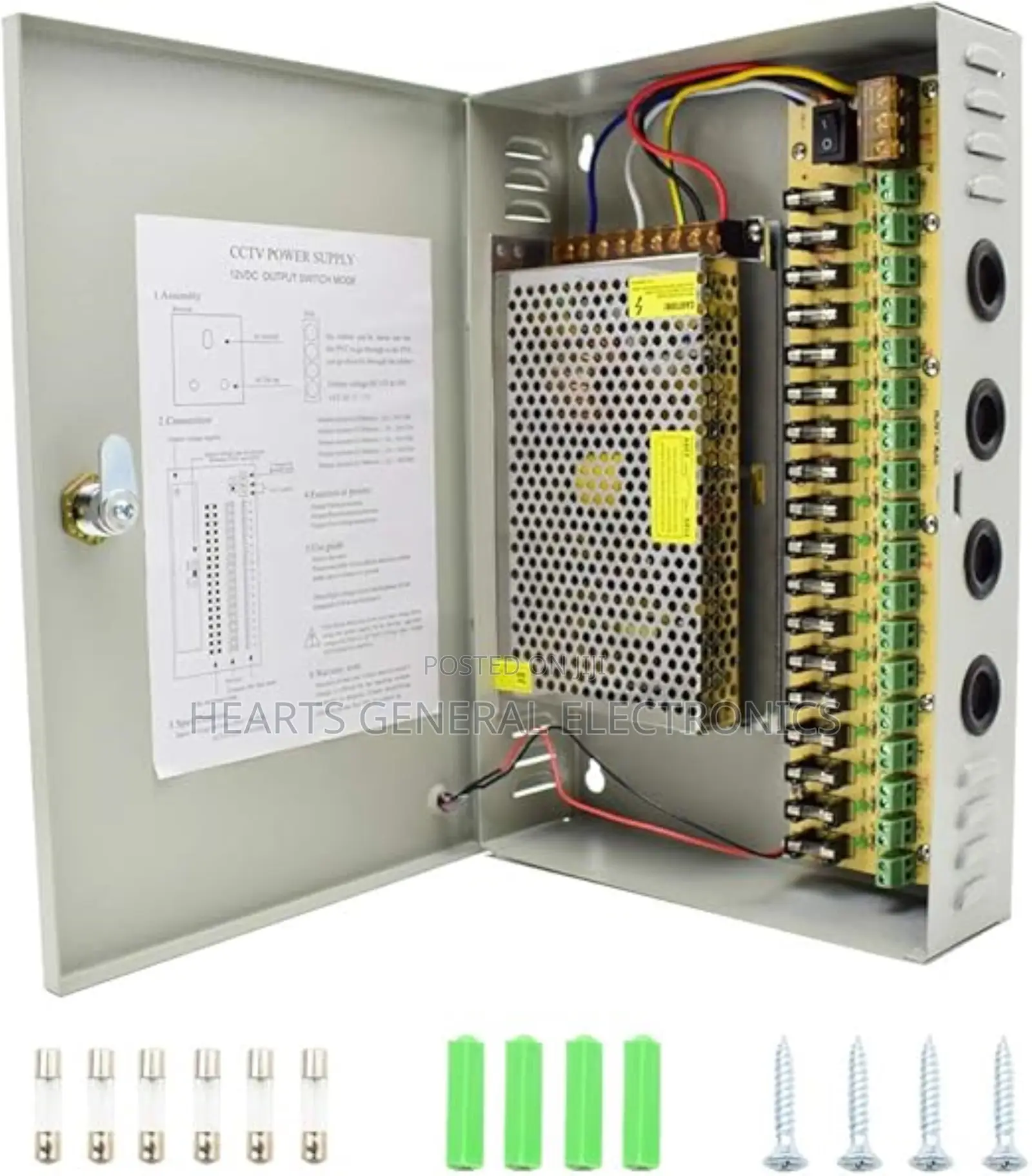 CCTV Power Supply 12v 30amp 18ch