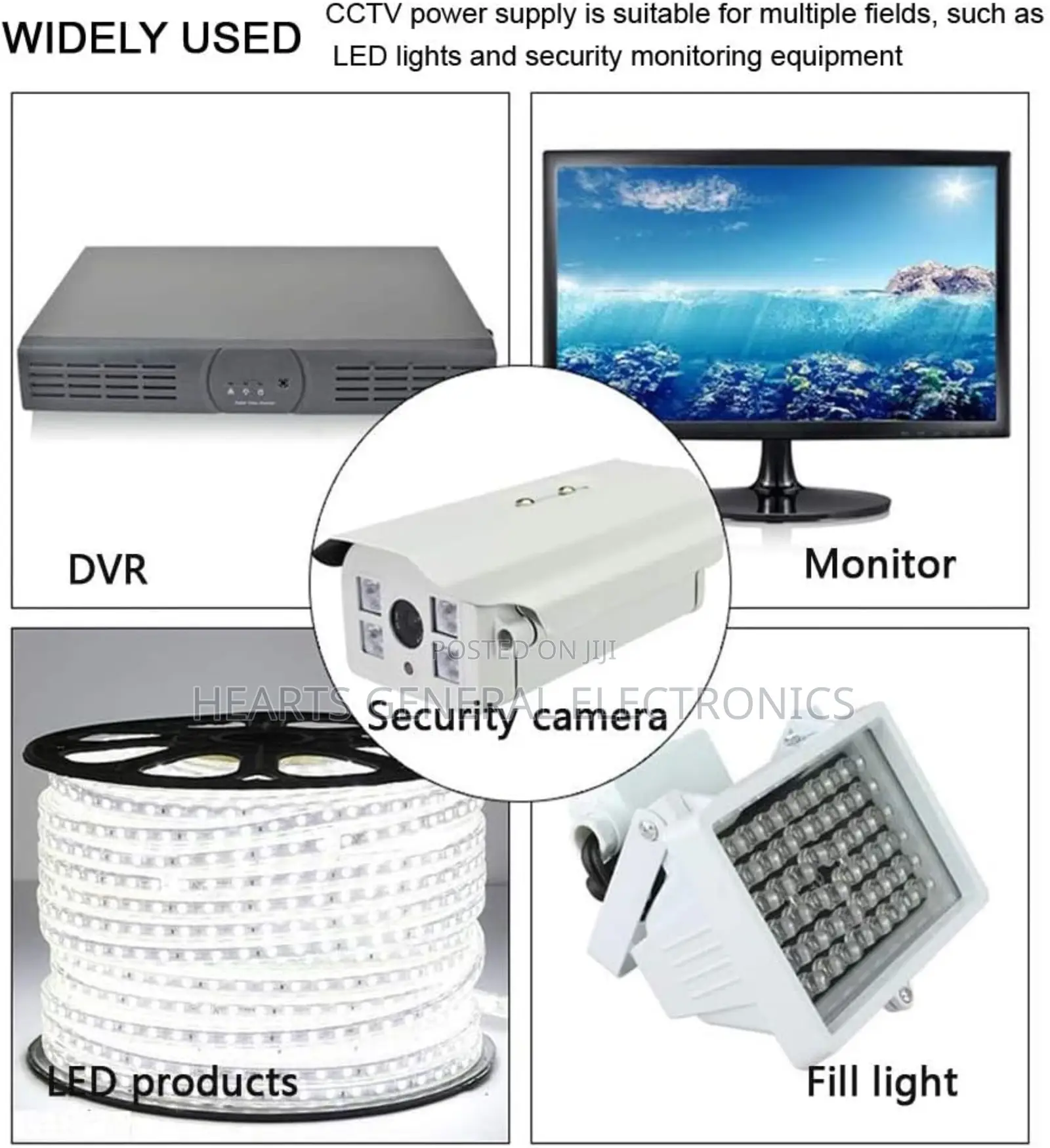 CCTV Power Supply 12v 30amp 18ch