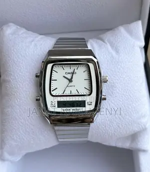 Silver With White Dispay Casio Eater Resist Quartz