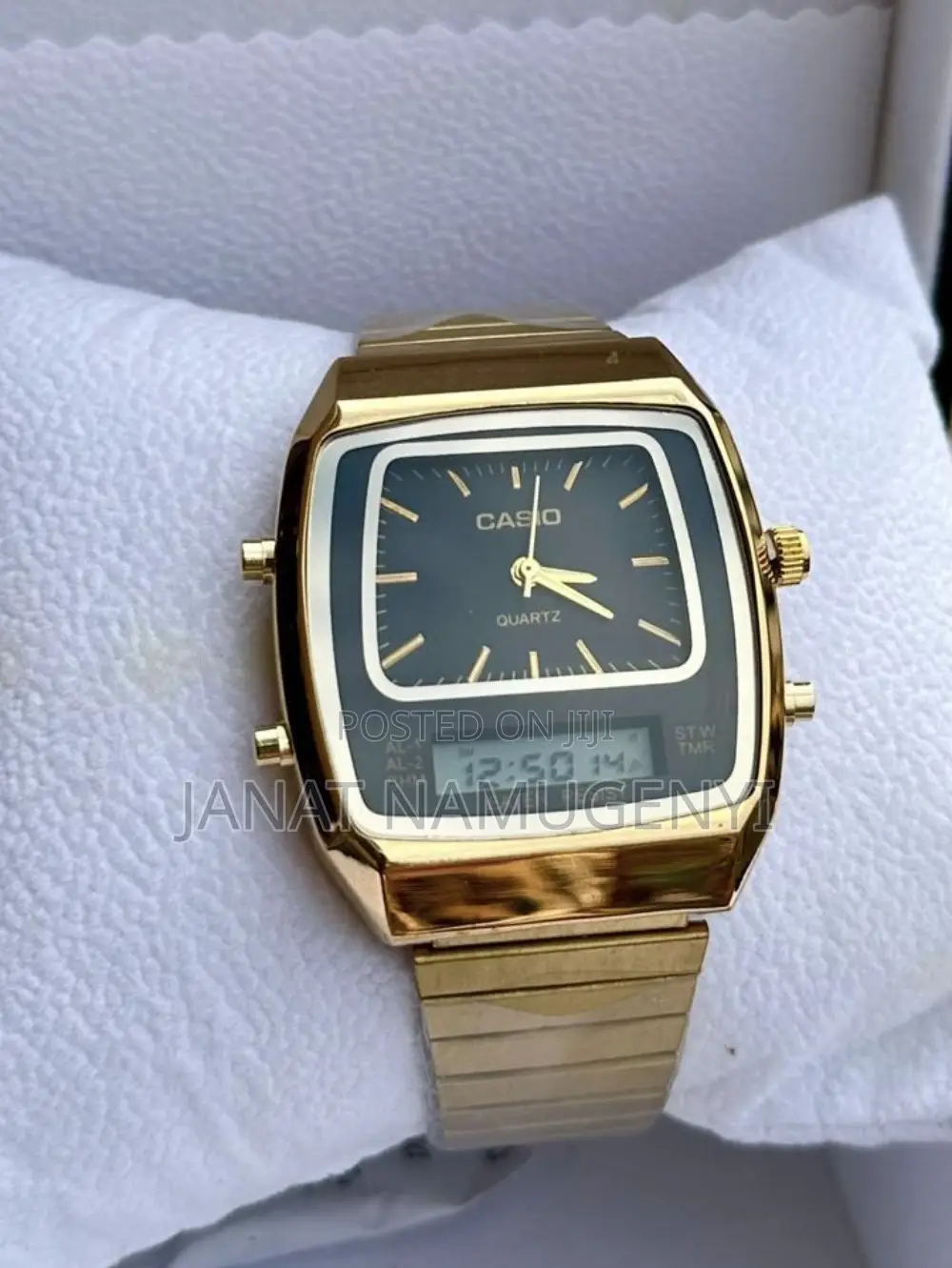 Gold With Black Dispay Casio Eater Resist Quartz