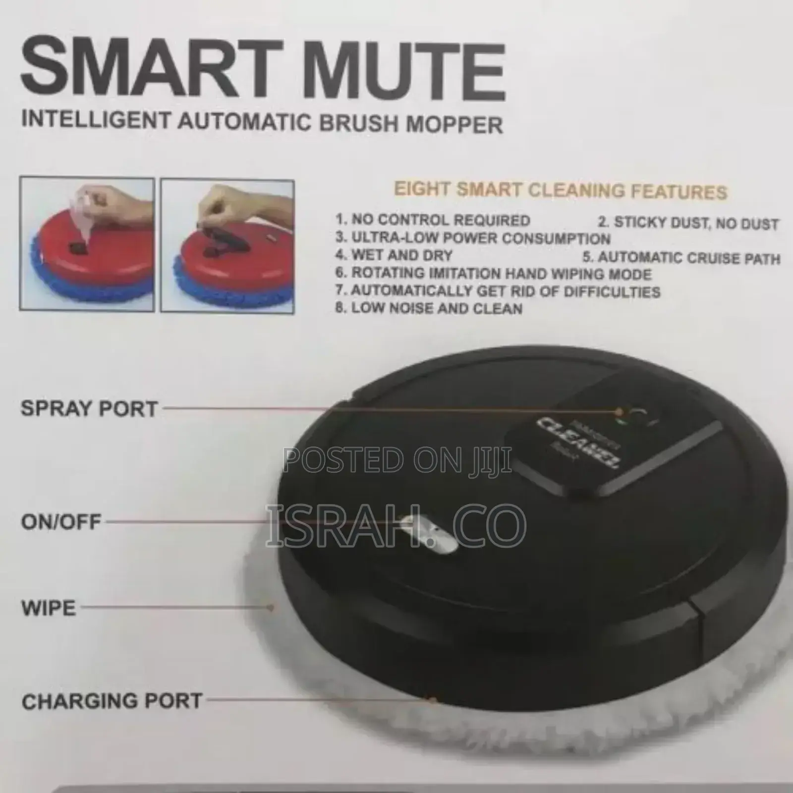 Other Smart Mute Automatic Brush Mopper Humidifier Robot