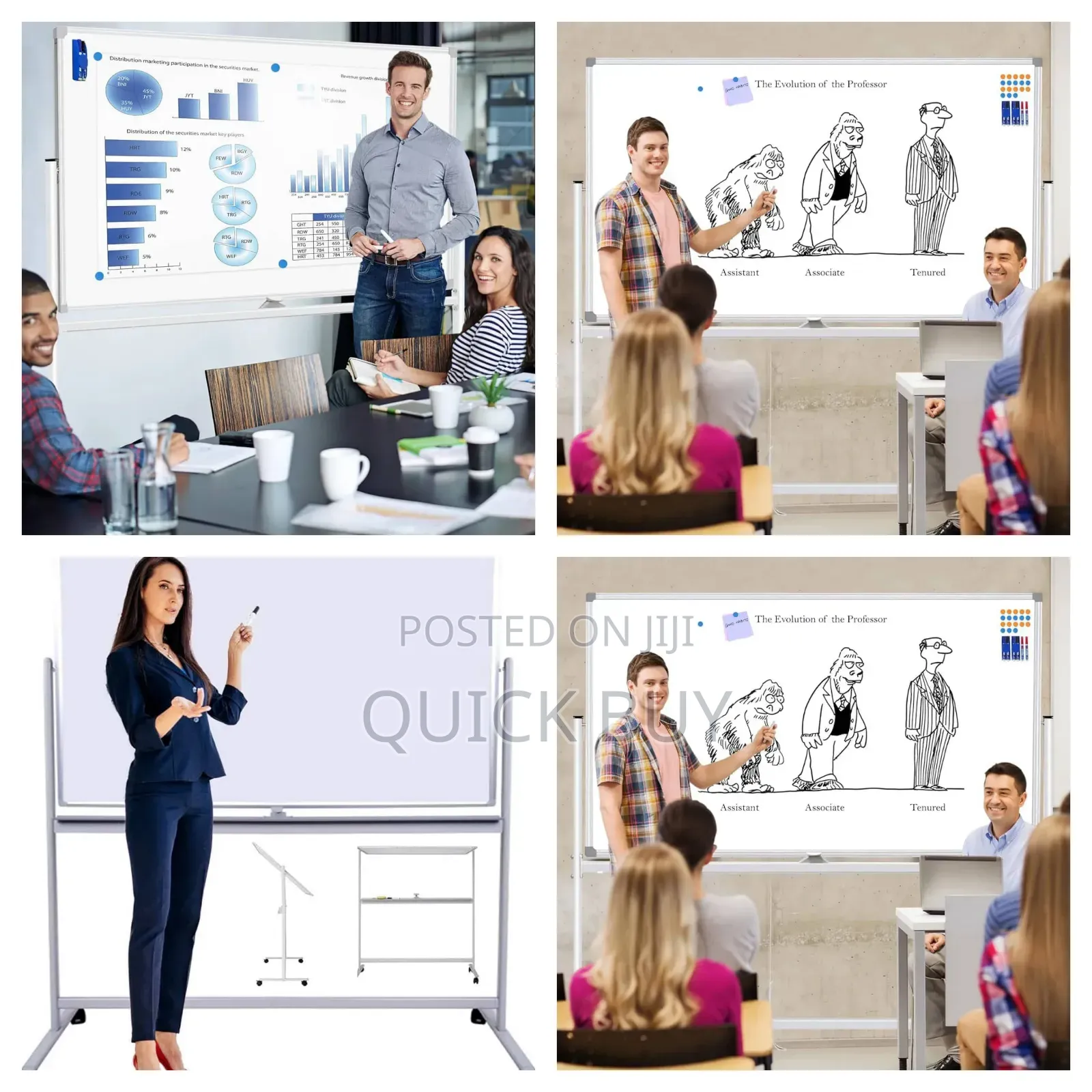 90cmby150cm White Board With Adjustable Stand