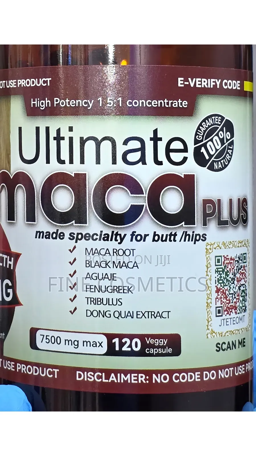 Genuine Ultimate Maca Plus |Hip + Butt Enlargement 120 Pills