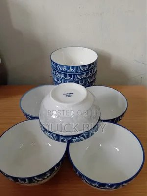 Standard 6pcs Set of Ceramic Soup Salad Bowls