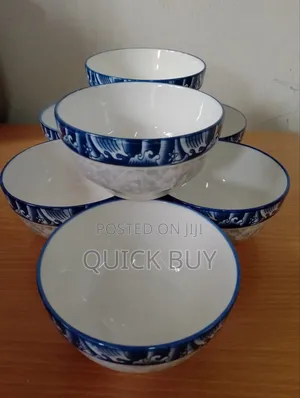 Standard 6pcs Set of Ceramic Soup Salad Bowls
