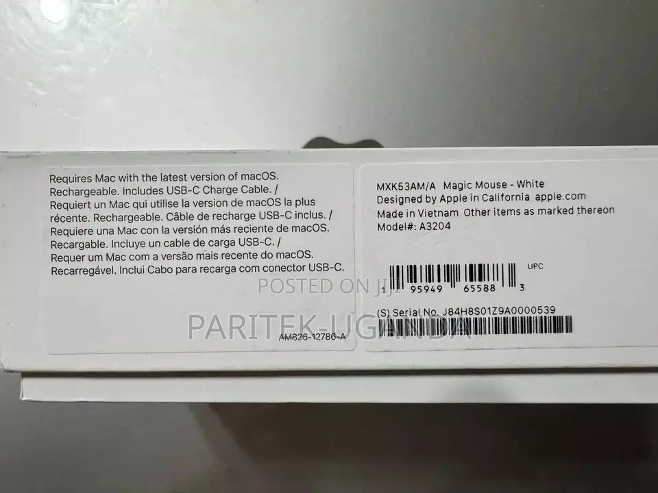 Magic Mouse Multi-Touch Surface - With Usb-C Port