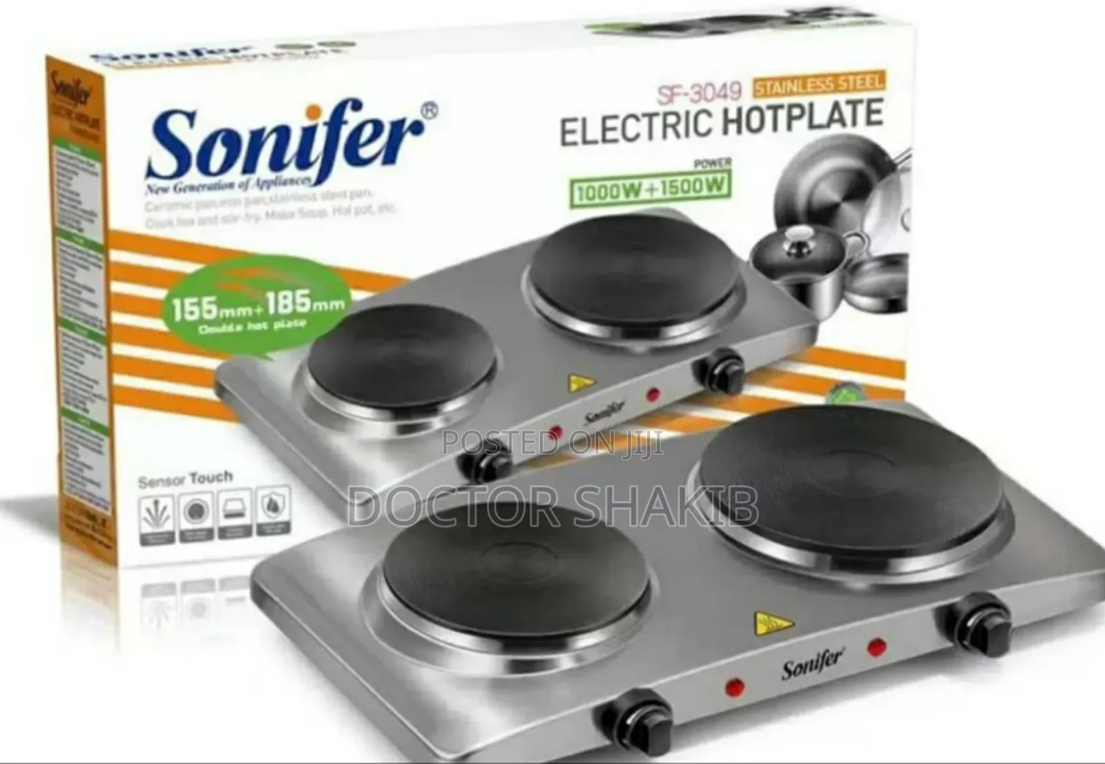 New Sonifer Double Burner Electric Hot Plate
