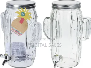 Cactus Shaped Glass Dispenser 4litres Available