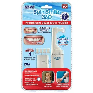 Electric Tooth Polisher Whitener With 5 Replacement Heads
