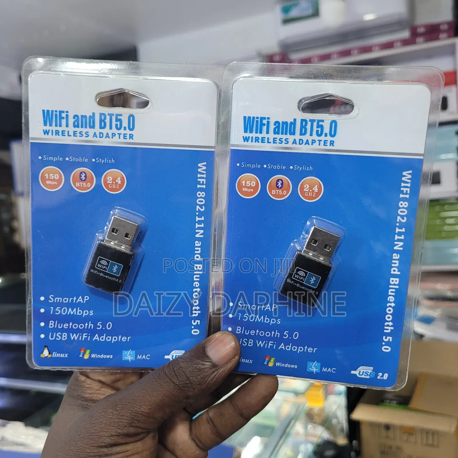 Wi-Fi and Bluetooth Dongle Adapter
