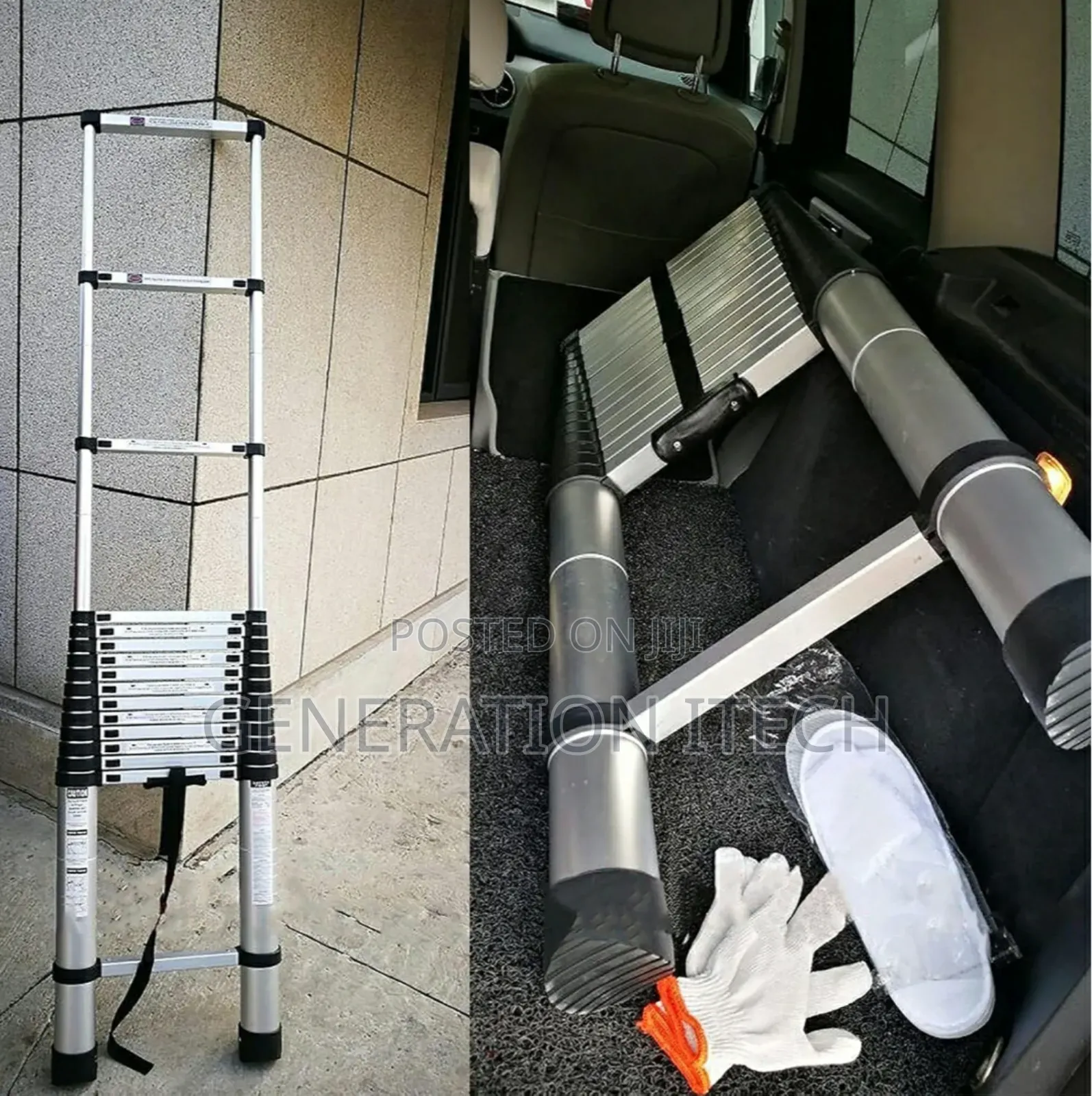 Telescoping Aluminium Ladder for Outdoor Home Work -2m