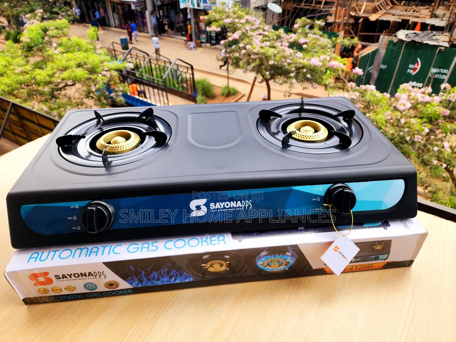 Double Gas Sayona Burner Black Color