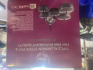 11pcs Aluminum Stock Pot Fry Pan With Heavy Duty