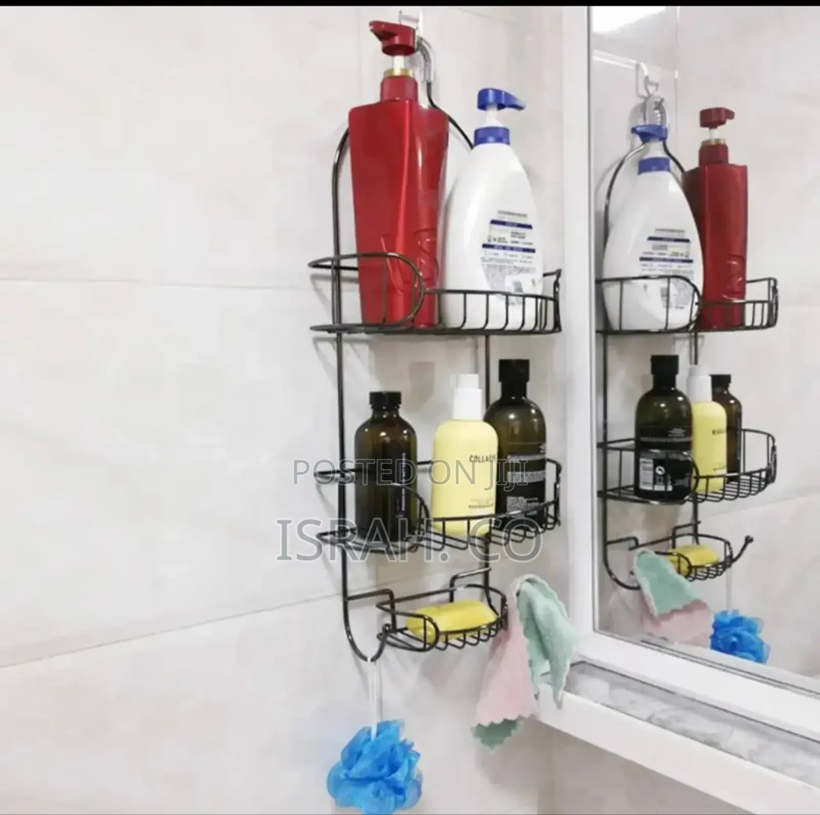 Black Metal Bathroom Shelf