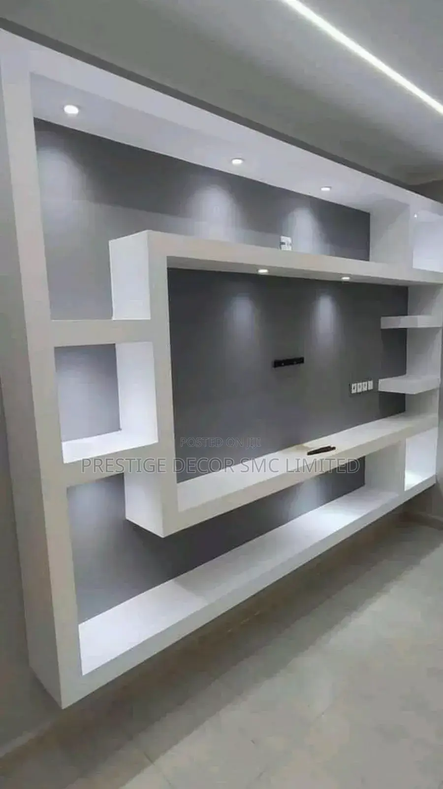 Gypsum Iconic Tv Unit. Ooo