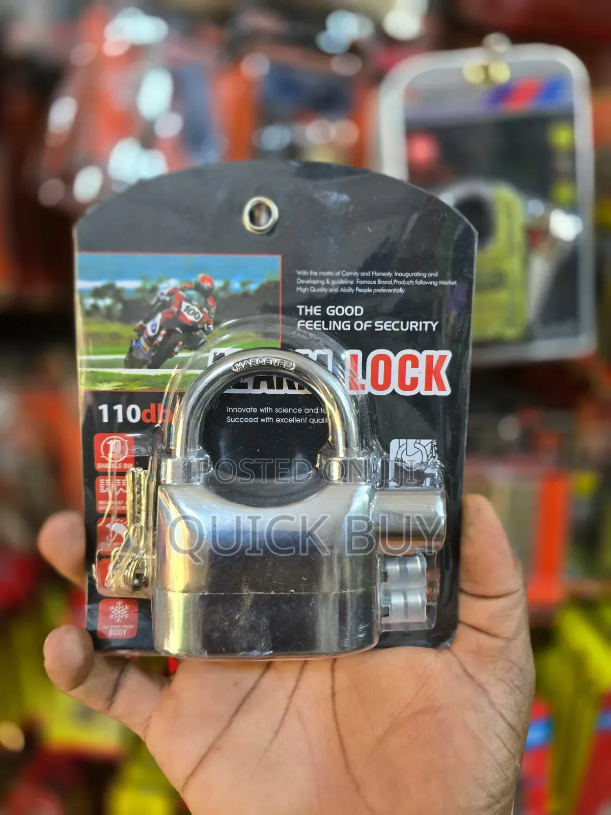 Hardened Stainless Steel Alarm Padlock