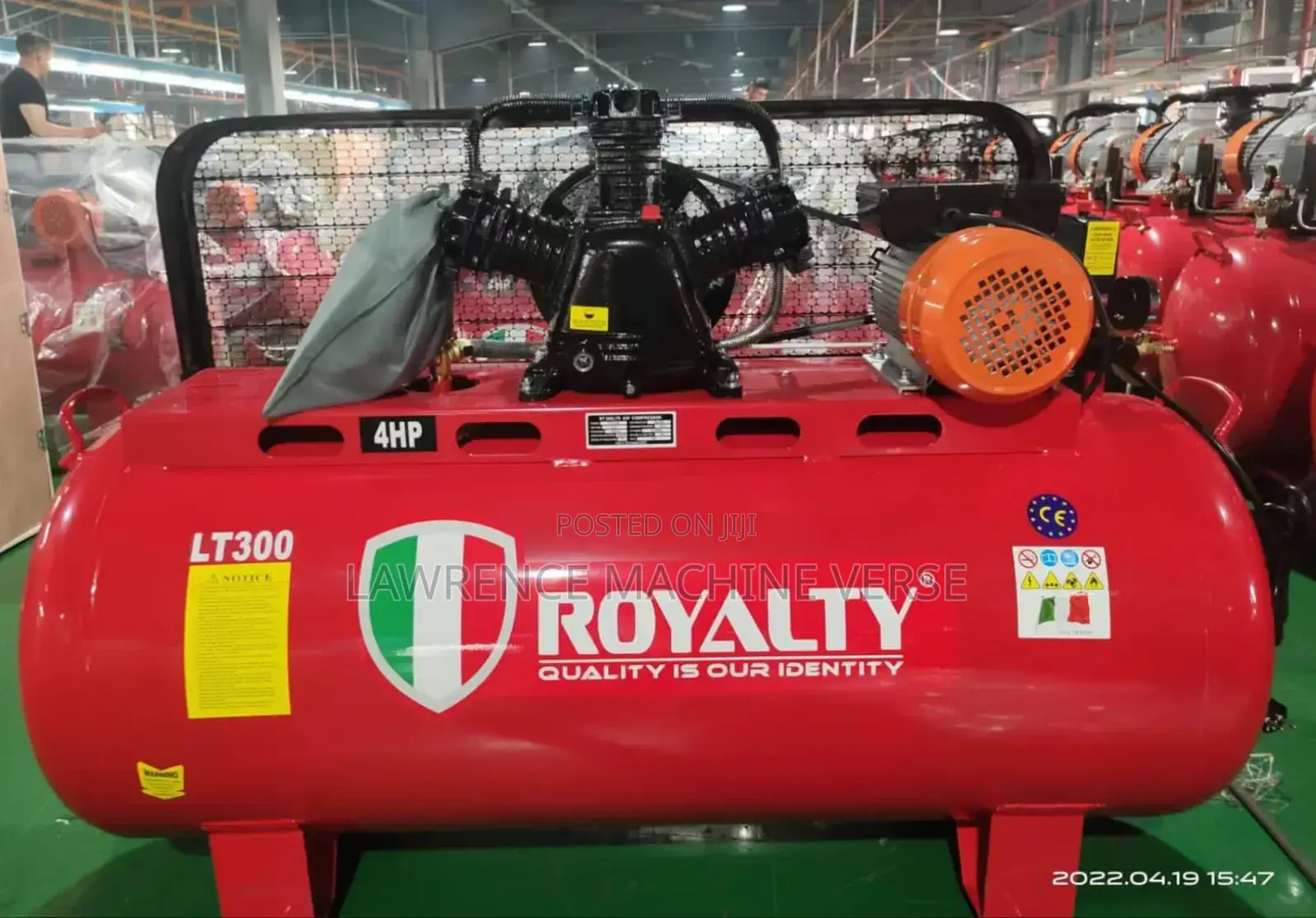 Pressure Air Compressor 300l 4hp