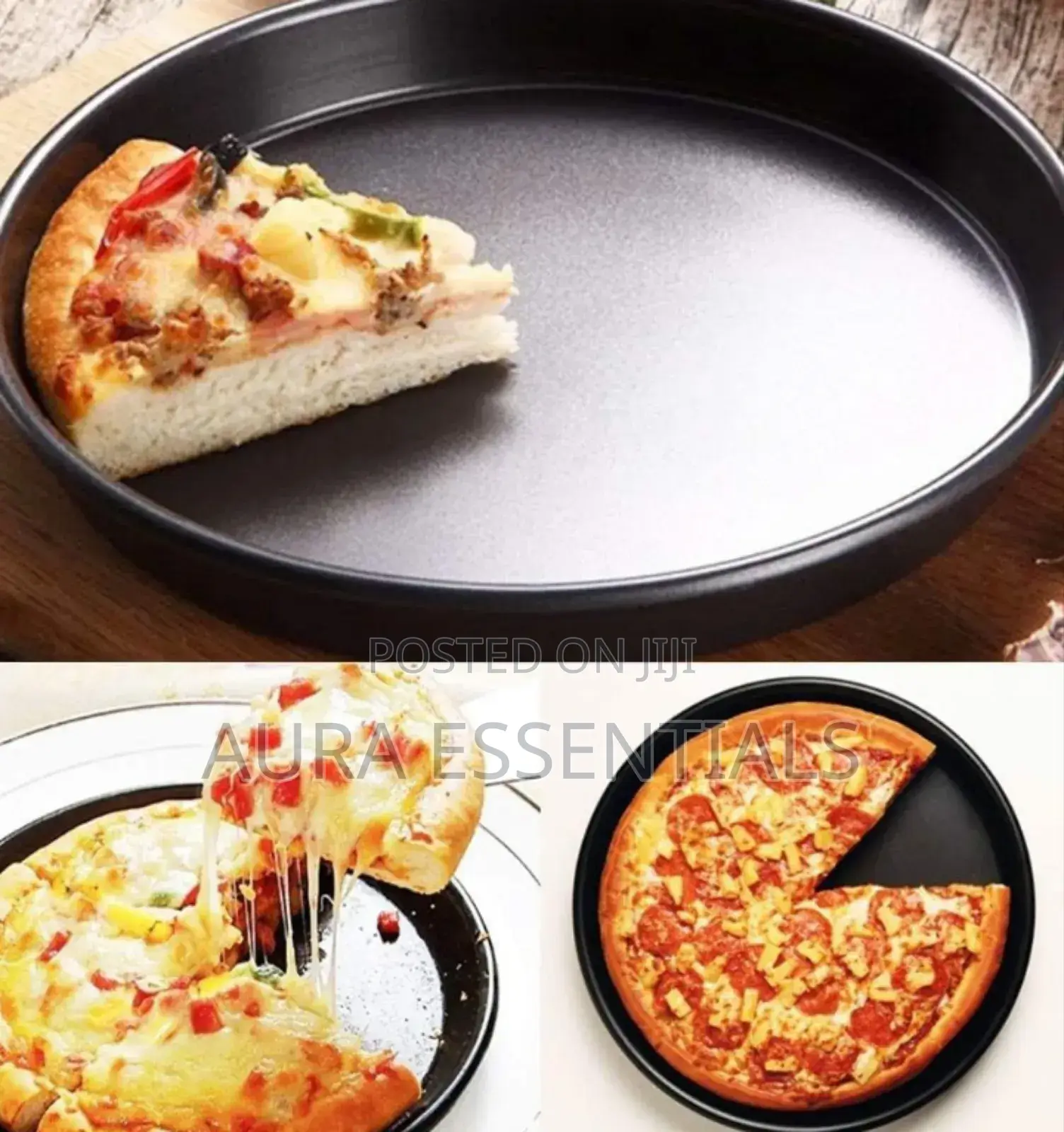 Non-Stick Pizza Steel Baking Round Oven Tray Pan