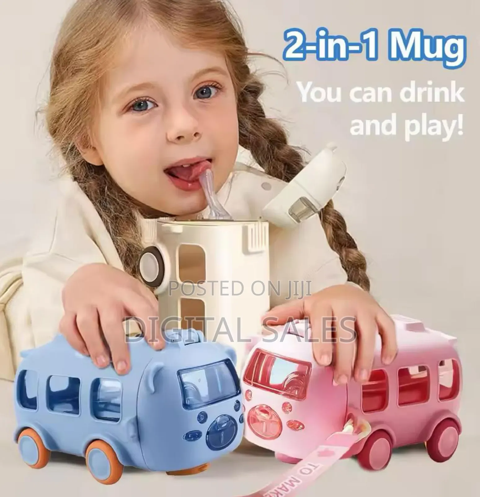 Cutebear Baby Bus Sipper Water Bottle