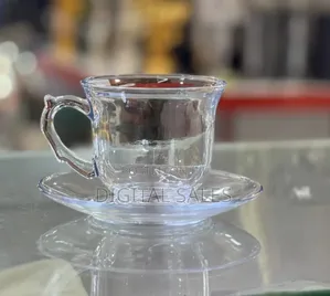 Glass Cups and Saucers 6pcs