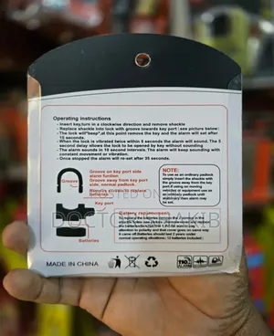 New Hardened Stainless Steel Alarm Padlock