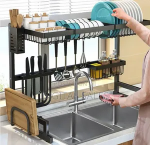 Over the Sink Dish Drainer Black