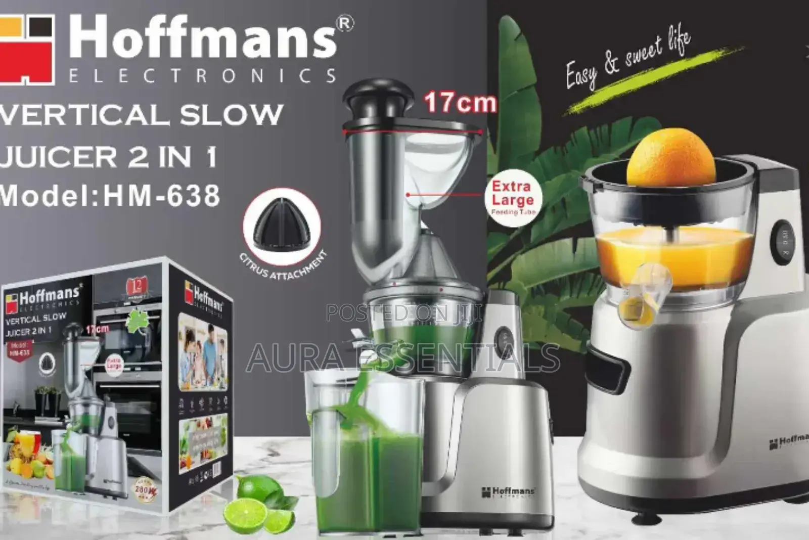 Hoffmans Vertical Slow Juicer 2 in 1