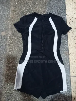 Black Colour With White Colour Swimming Costume for Women