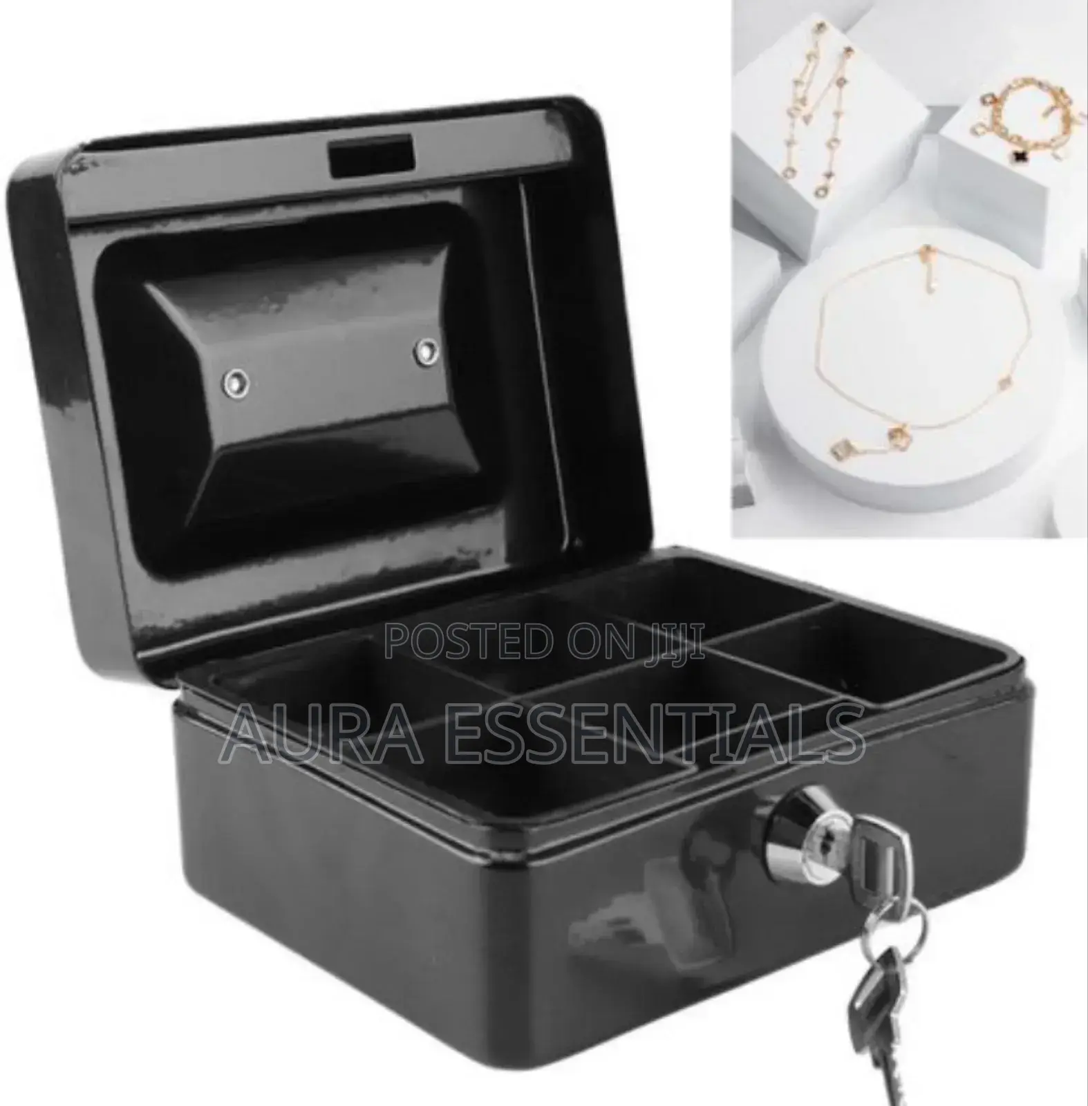 Portable Robust Metal Cash Box