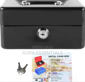 Portable Robust Metal Cash Box