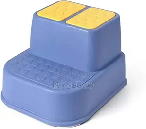 Kids Dual-Height Stepstool With Yellow,Textured Non-Slip Pad