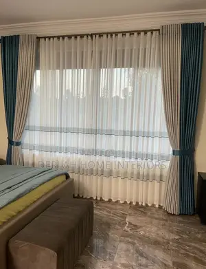 Curtain /Cream and Green Full Set
