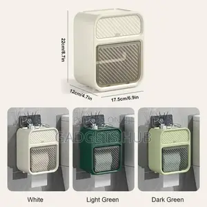 Wall-Mounted Tissue Storage Box With Adhesive Wall Hook
