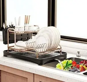 Aluminium Plate Dish Drying -2 Tier Rack