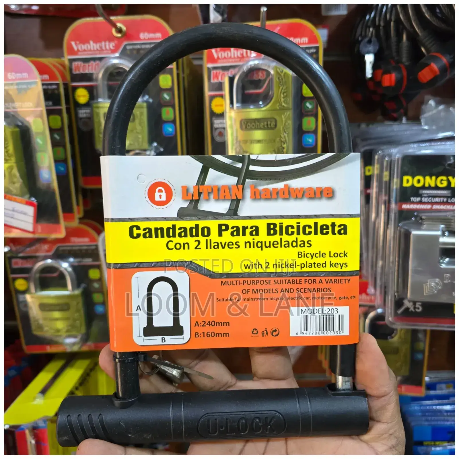 Unique Anti-Theft Heavy Duty U Lock for Bikes,Motorbikes