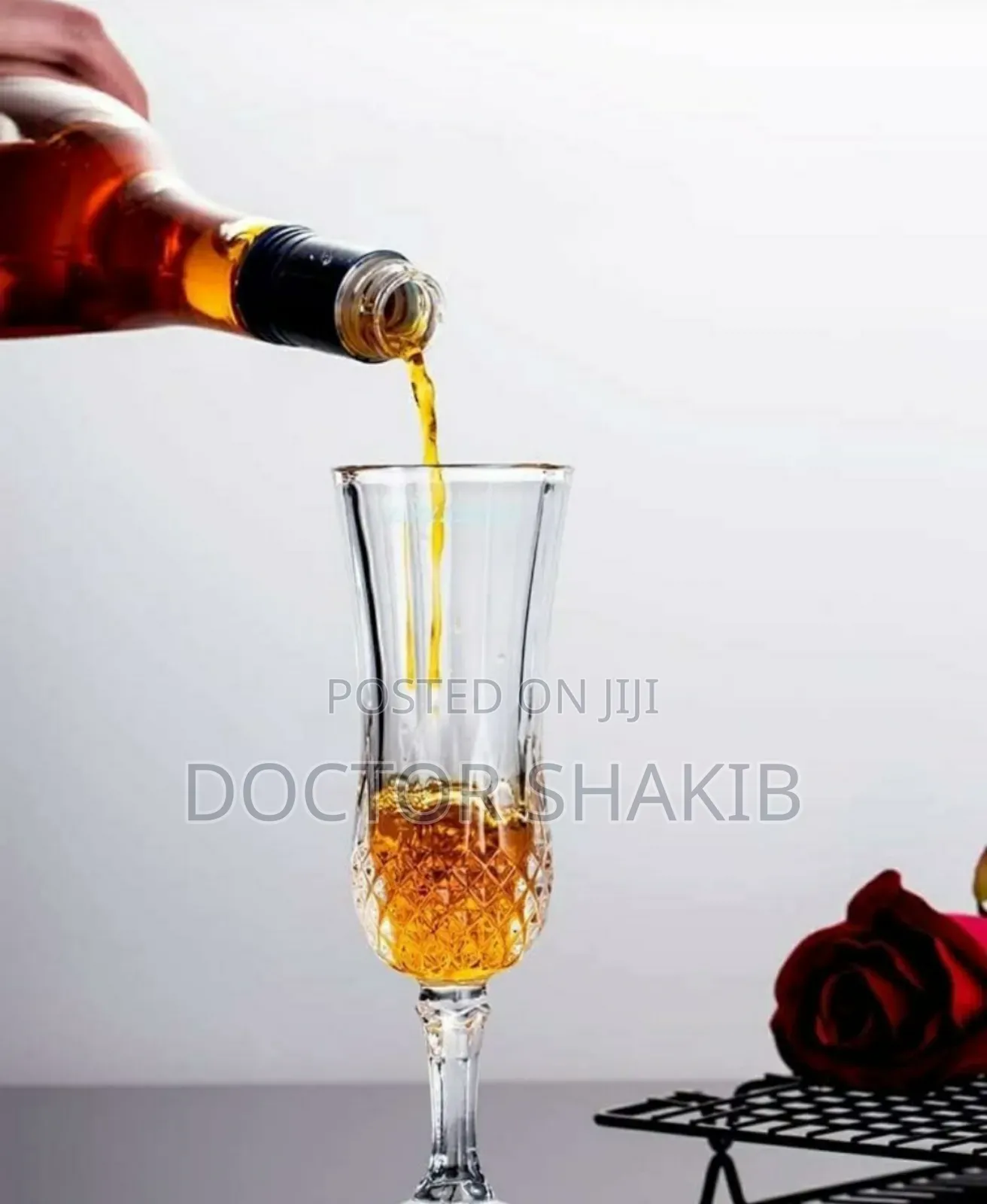 Crystal Clear Diamond Wine Glasses - 6pcs