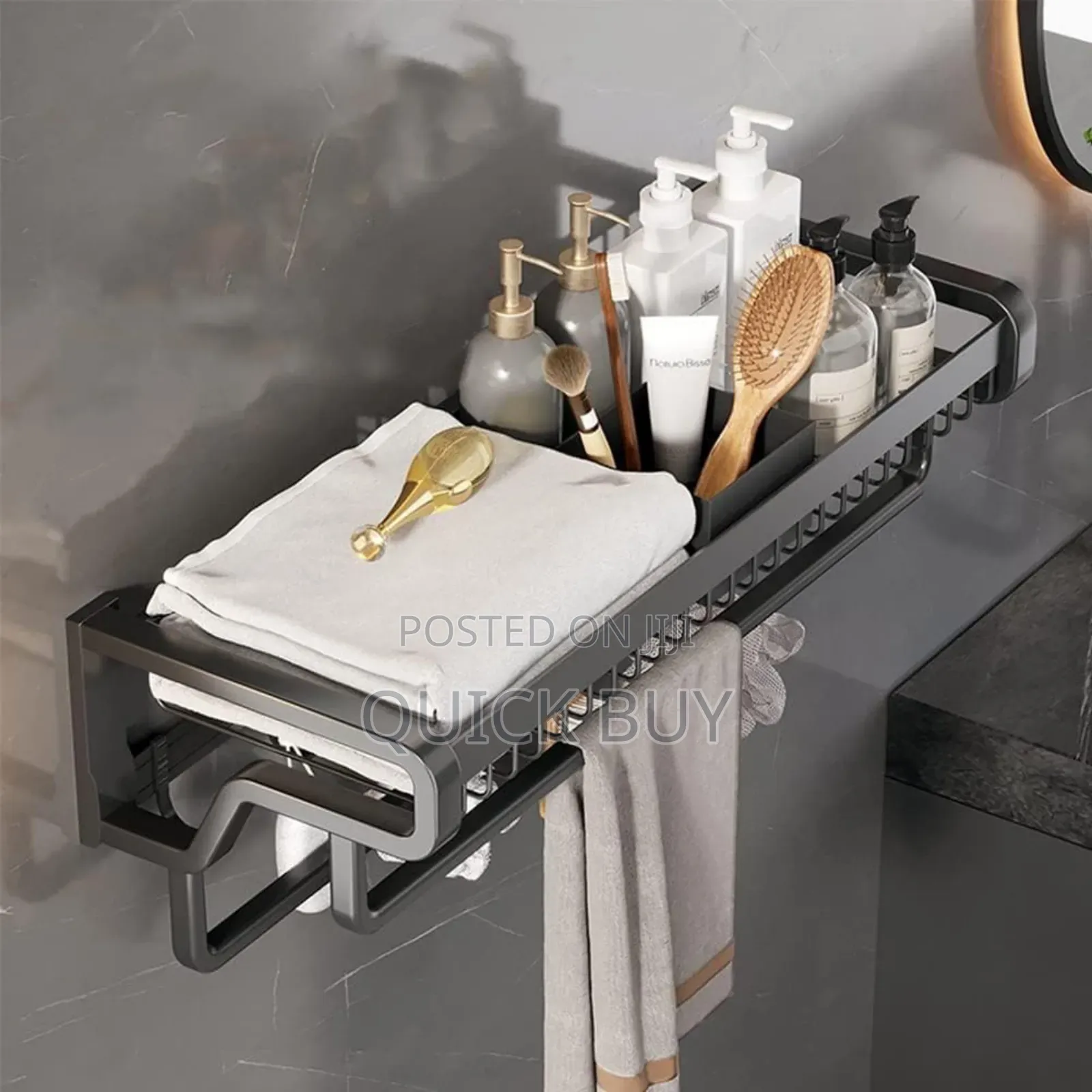 Wall Mount New Metallic Bathroom Rack