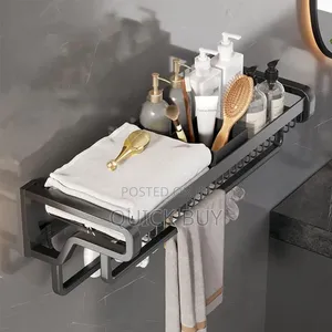 Wall Mount New Metallic Bathroom Rack