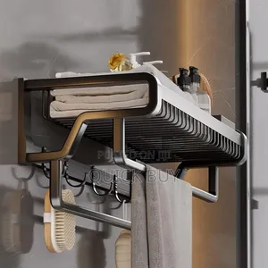 Wall Mount New Metallic Bathroom Rack