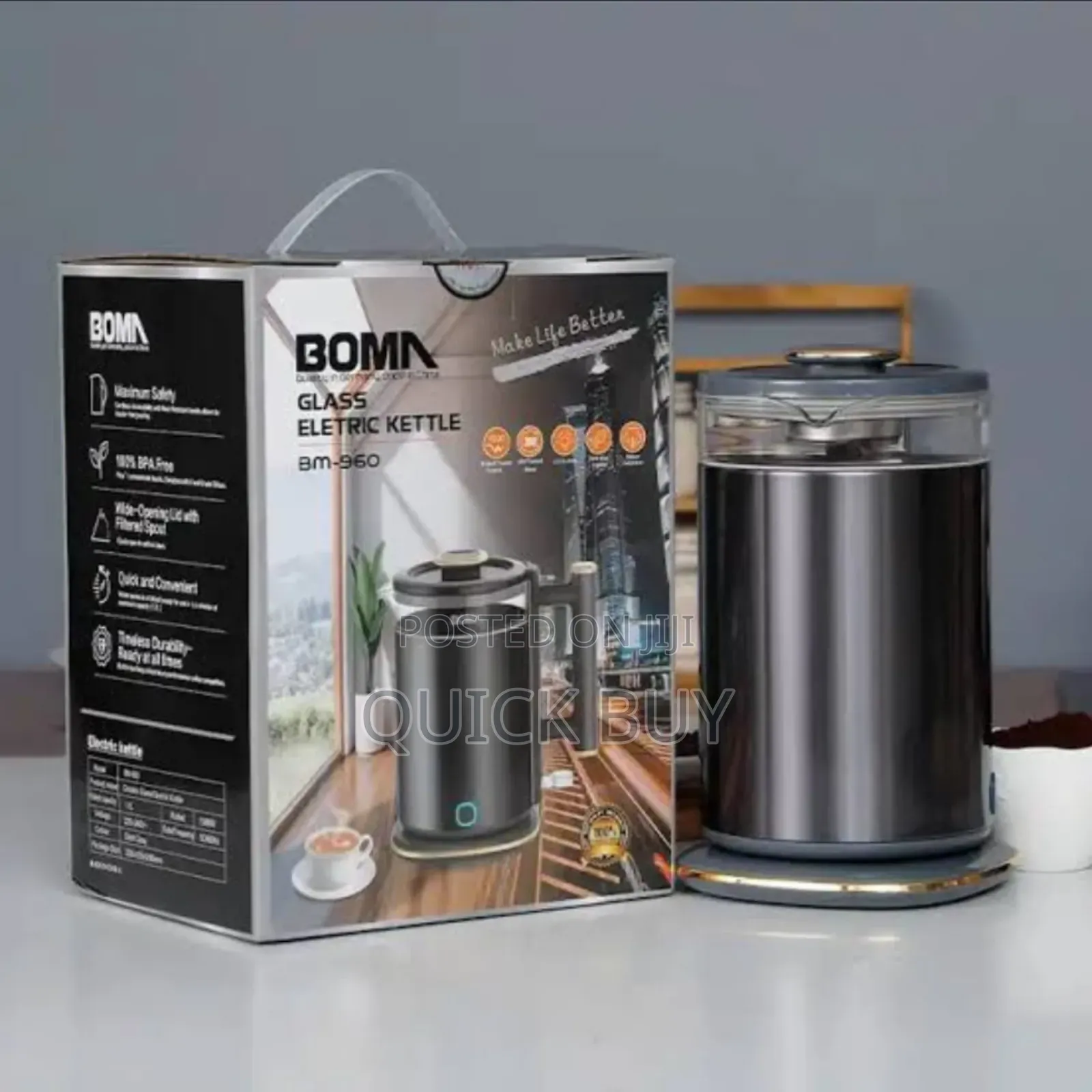 Bm-960 Glass Electric Kettle