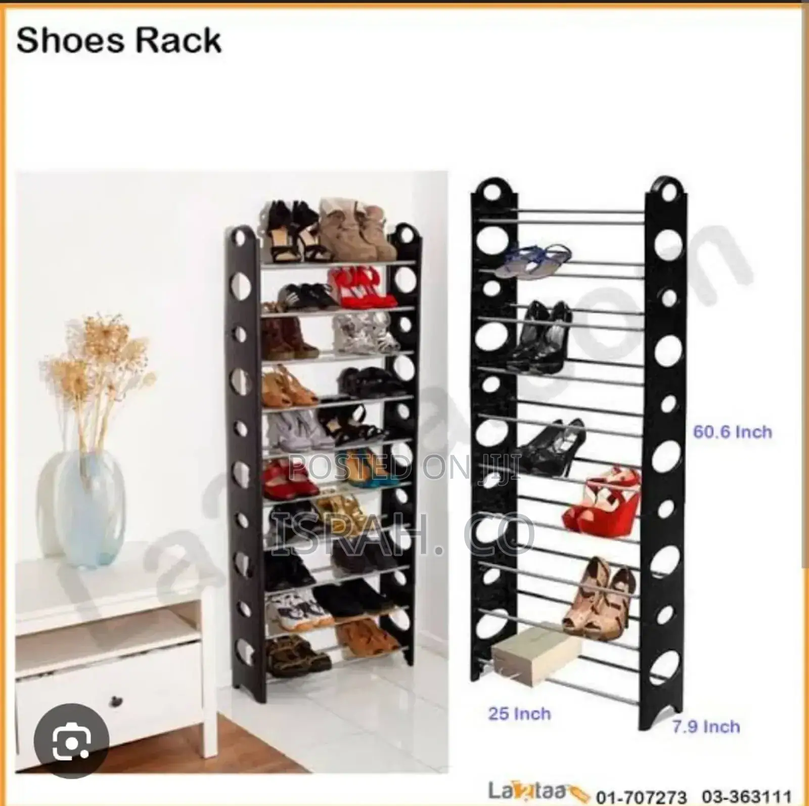 10-Tier Stackable Shoe Rack