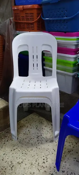 Armless White Plastic Chairs (Nice)