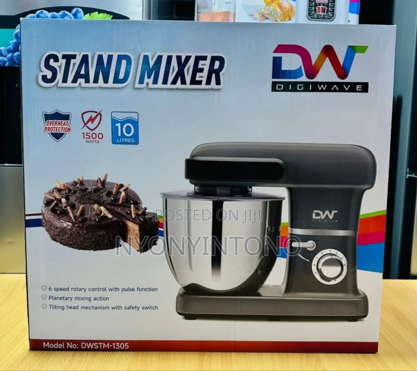 Digi Wave 10liters 3 in 1 Heavy- Duty Stand Mixer